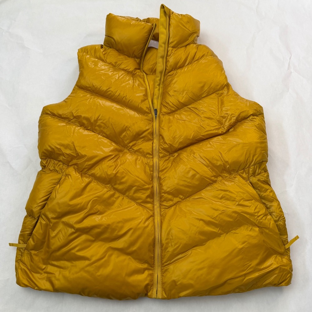 Athleta Yellow Goose Lofty Down Puffer Vest Full Zip Womens Downalicious M